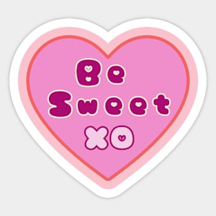 Valentine Heart Be Sweet Retro Candy Style Sticker